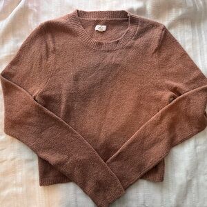 Aerie Warm Tan Crew Neck Sweater